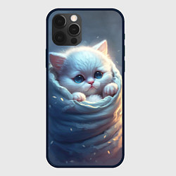 Чехол для iPhone 12 Pro Котик в мешке, цвет: 3D-черный