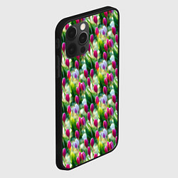 Чехол для iPhone 12 Pro Весенние тюльпаны и подснежники, цвет: 3D-черный — фото 2