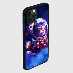 Чехол для iPhone 12 Pro Кот в космическом скафандре, цвет: 3D-черный — фото 2