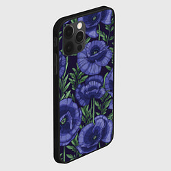 Чехол для iPhone 12 Pro Анемоны, цвет: 3D-черный — фото 2