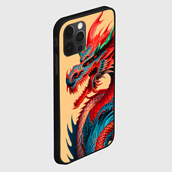 Чехол для iPhone 12 Pro Japan dragon - tattoo - art, цвет: 3D-черный — фото 2