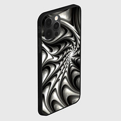 Чехол для iPhone 12 Pro Abstract fractal grey, цвет: 3D-черный — фото 2