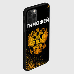 Чехол для iPhone 12 Pro Тимофей и зологой герб РФ, цвет: 3D-черный — фото 2