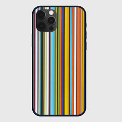 Чехол для iPhone 12 Pro Абстрактное множество разноцветных листов, цвет: 3D-черный