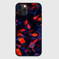 Чехол для iPhone 12 Pro Мозаичная геометрия, цвет: 3D-черный
