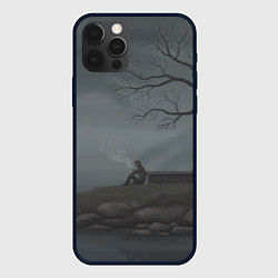 Чехол для iPhone 12 Pro Мистический остров, цвет: 3D-черный