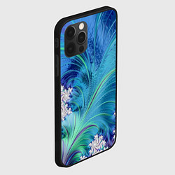 Чехол для iPhone 12 Pro Авангардная фрактальная композиция, цвет: 3D-черный — фото 2