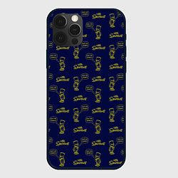 Чехол для iPhone 12 Pro Bart pattern Eat my shorts, цвет: 3D-черный