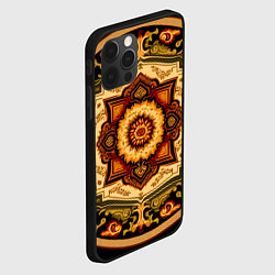 Чехол для iPhone 12 Pro Красивый паттерн ковра, цвет: 3D-черный — фото 2