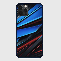 Чехол для iPhone 12 Pro Объемные элементы абстракция, цвет: 3D-черный