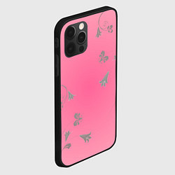 Чехол для iPhone 12 Pro Весенние узорные цветы, цвет: 3D-черный — фото 2