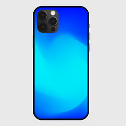 Чехол для iPhone 12 Pro Градиент синий, цвет: 3D-черный