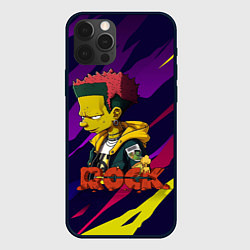 Чехол для iPhone 12 Pro Rock Simpsons style, цвет: 3D-черный