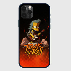 Чехол для iPhone 12 Pro Rock n roll fire Simpsons, цвет: 3D-черный