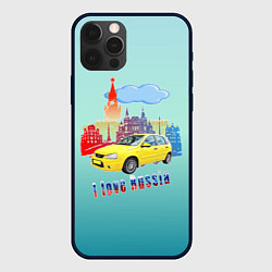 Чехол для iPhone 12 Pro Люблю все с России, цвет: 3D-черный