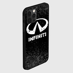 Чехол для iPhone 12 Pro Infiniti с потертостями на темном фоне, цвет: 3D-черный — фото 2