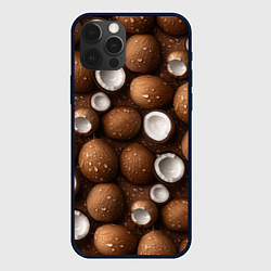 Чехол для iPhone 12 Pro Сочная текстура из кокосов, цвет: 3D-черный