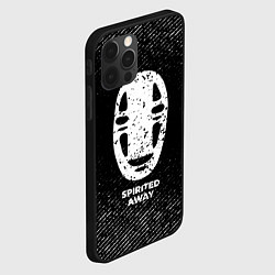 Чехол для iPhone 12 Pro Spirited Away с потертостями на темном фоне, цвет: 3D-черный — фото 2