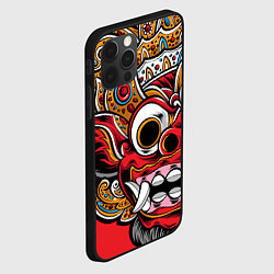 Чехол для iPhone 12 Pro Barong - Bali - tattoo, цвет: 3D-черный — фото 2