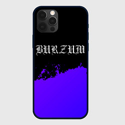 Чехол для iPhone 12 Pro Burzum purple grunge, цвет: 3D-черный