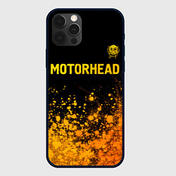 Чехол для iPhone 12 Pro Motorhead - gold gradient: символ сверху, цвет: 3D-черный
