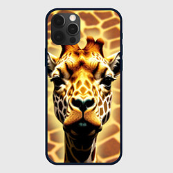 Чехол для iPhone 12 Pro Жирафа, цвет: 3D-черный