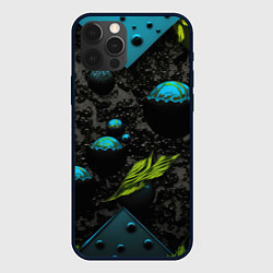 Чехол iPhone 12 Pro Зеленые абстрактные листья