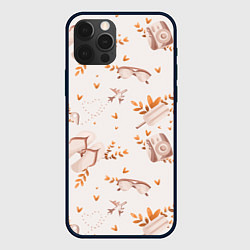 Чехол для iPhone 12 Pro Пляжный паттерн, цвет: 3D-черный