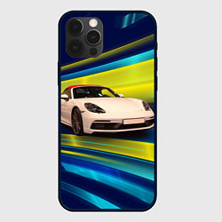 Чехол iPhone 12 Pro Спорткар Porsche в движении