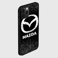 Чехол для iPhone 12 Pro Mazda с потертостями на темном фоне, цвет: 3D-черный — фото 2