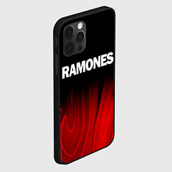 Чехол для iPhone 12 Pro Ramones red plasma, цвет: 3D-черный — фото 2