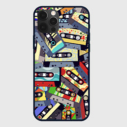 Чехол для iPhone 12 Pro Касеты 80-е, цвет: 3D-черный
