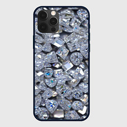 Чехол для iPhone 12 Pro Россыпь бриллиантов, цвет: 3D-черный