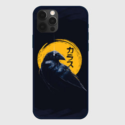 Чехол для iPhone 12 Pro Raven and moon, цвет: 3D-черный