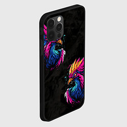 Чехол для iPhone 12 Pro Киберпанк Птица, цвет: 3D-черный — фото 2