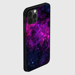 Чехол для iPhone 12 Pro Neon pink nebula, цвет: 3D-черный — фото 2
