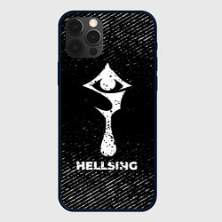 Чехол для iPhone 12 Pro Hellsing с потертостями на темном фоне, цвет: 3D-черный