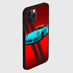 Чехол для iPhone 12 Pro Немецкий спортивный автомобиль Porsche 911, цвет: 3D-черный — фото 2