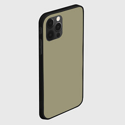 Чехол для iPhone 12 Pro Зеленый тренд без принта, цвет: 3D-черный — фото 2