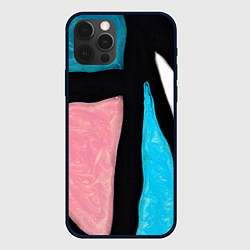 Чехол для iPhone 12 Pro Переливы красок, цвет: 3D-черный
