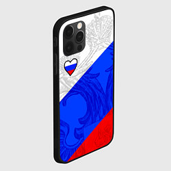 Чехол для iPhone 12 Pro Сердечко - Россия, цвет: 3D-черный — фото 2