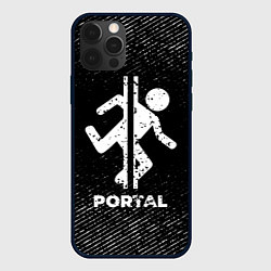 Чехол для iPhone 12 Pro Portal с потертостями на темном фоне, цвет: 3D-черный