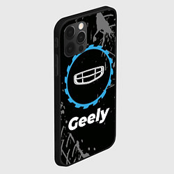 Чехол для iPhone 12 Pro Geely в стиле Top Gear со следами шин на фоне, цвет: 3D-черный — фото 2