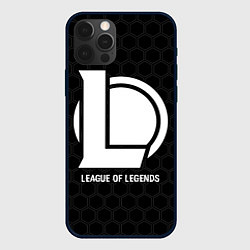 Чехол для iPhone 12 Pro League of Legends glitch на темном фоне, цвет: 3D-черный