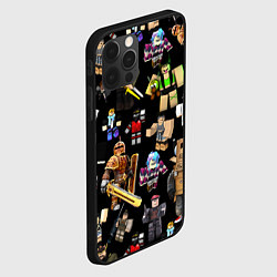 Чехол для iPhone 12 Pro Роблокс и его персонажи, цвет: 3D-черный — фото 2