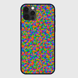 Чехол для iPhone 12 Pro Мелкие блоки Тетрис, цвет: 3D-черный