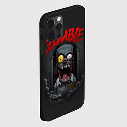 Чехол для iPhone 12 Pro Барт Симпсон зомби, цвет: 3D-черный — фото 2