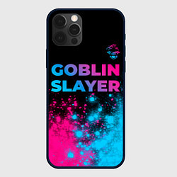 Чехол для iPhone 12 Pro Goblin Slayer - neon gradient: символ сверху, цвет: 3D-черный