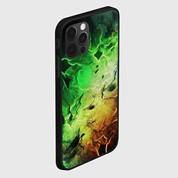 Чехол для iPhone 12 Pro Зеленый взрыв, цвет: 3D-черный — фото 2