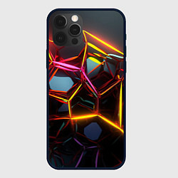 Чехол для iPhone 12 Pro Неоновые трубки абстракция, цвет: 3D-черный